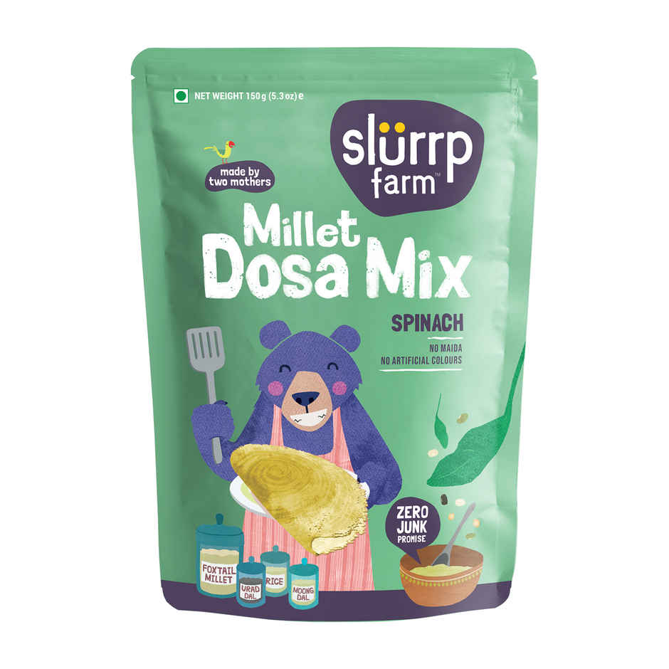 Slurrp Farm High Protein Millet Spinach Dosa Instant Mix | Natural And Healthy Food Combo