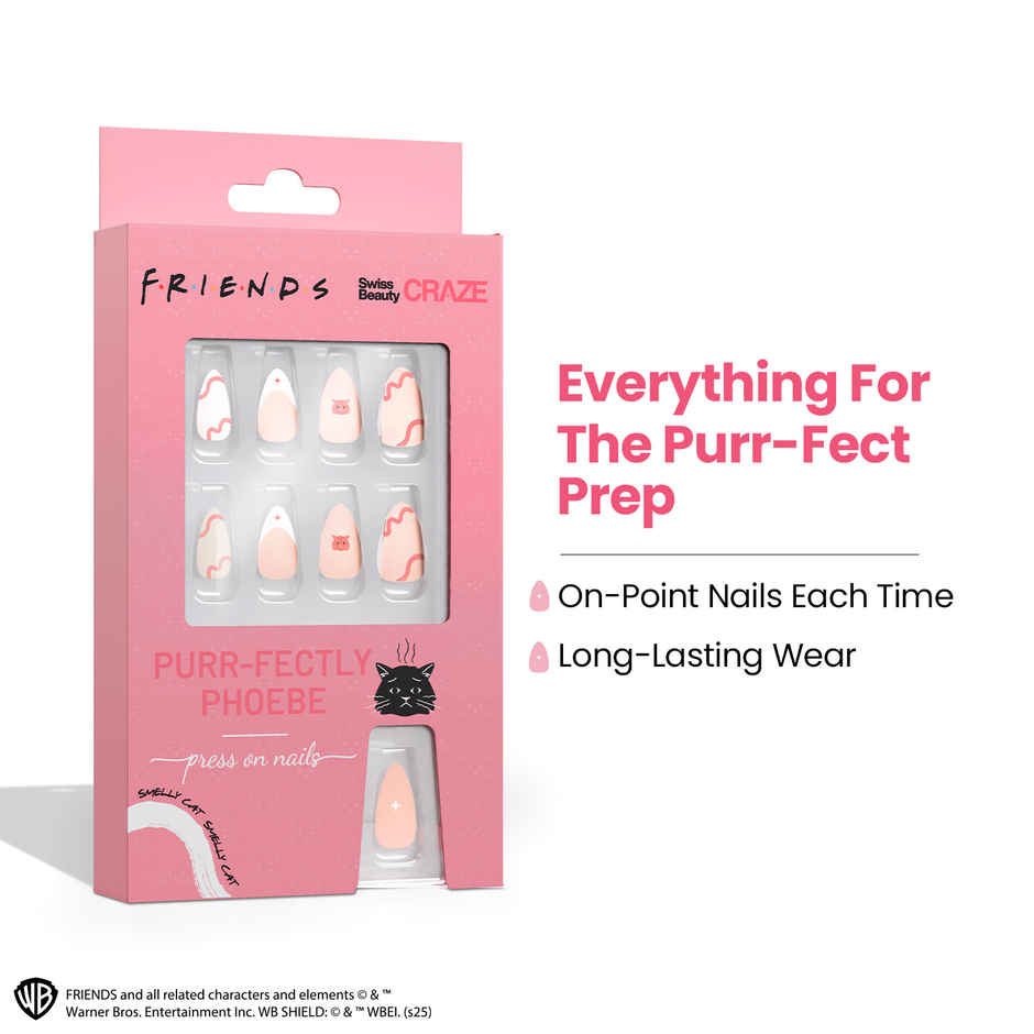 Swiss Beauty Craze Purrfectly Phoebe Press On Nails