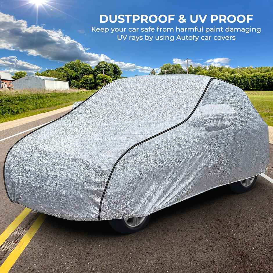 Autofy Silvertech Car Cover For Toyota Innova Crysta | Year 2016 Onwards - Flock Layer Inside