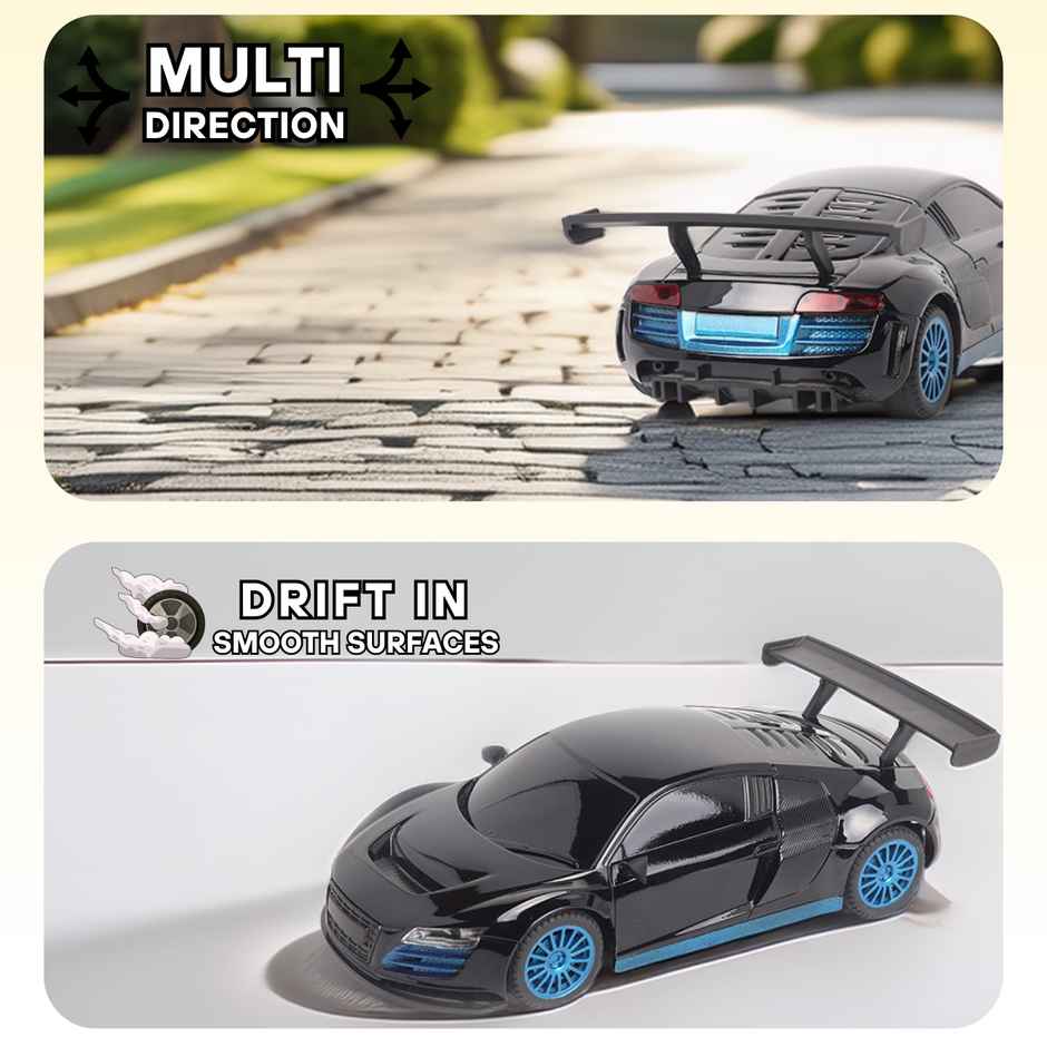 Race N Roll 1:24 Rechargeable Hi Speed Mini Remote Control Car - Aud Black