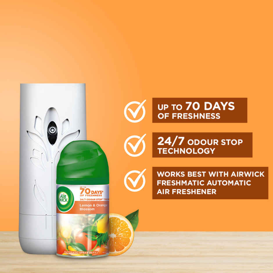 Air Wick Lemon & Orange Blossom Automatic Air Freshener & Room Freshener Refill