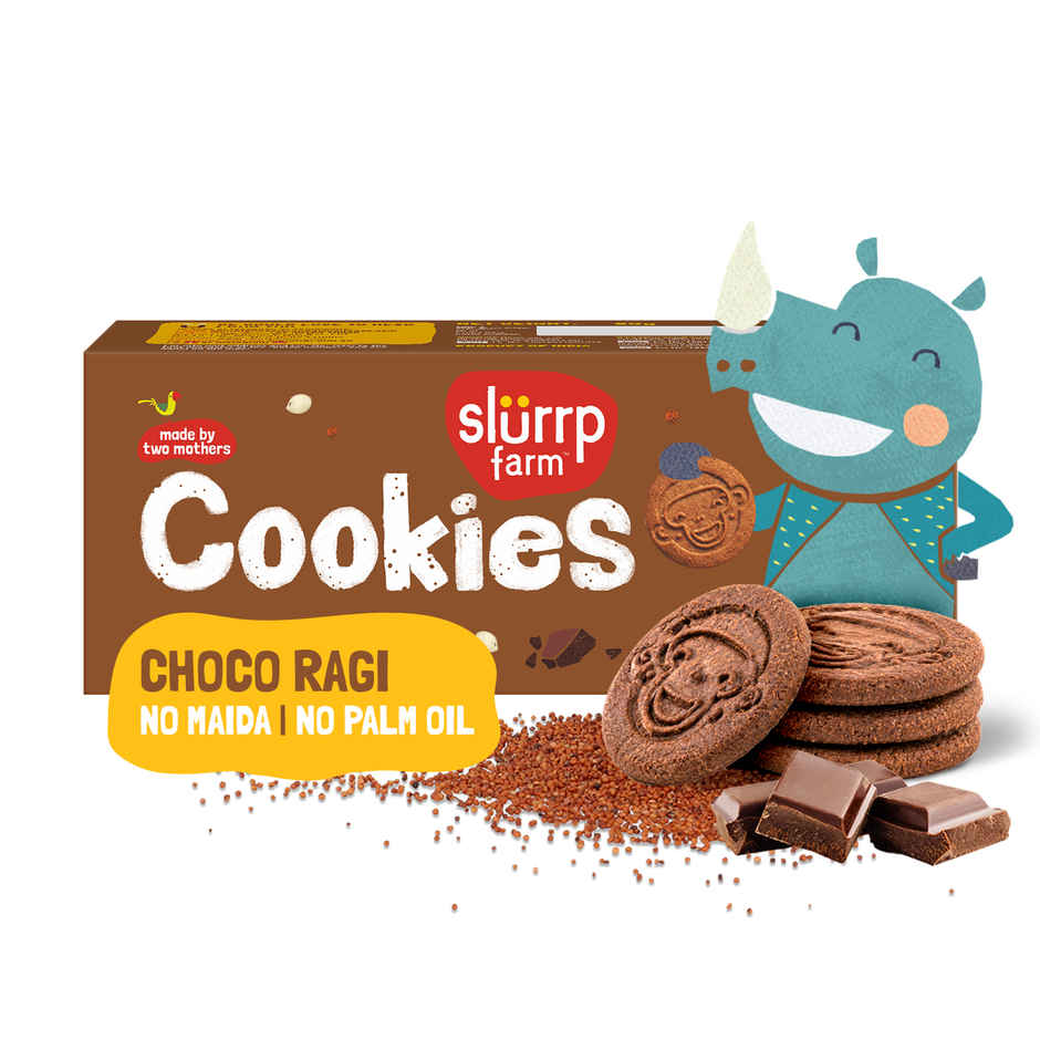 Slurrp Farm No Maida No Palm Oil Choco Ragi Cookies | Yummy Biscuits For Kids | Combo