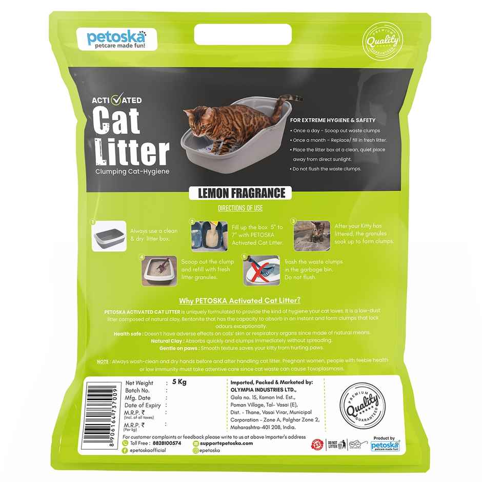 Petoska Bentonite Cat Litter | Lemon Fragrance