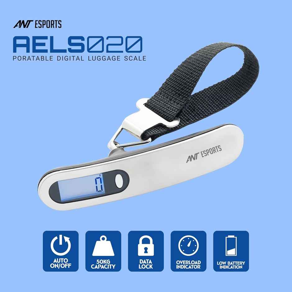 Ant Aels020 Portable Digital Luggage Weighing Scale | White - 1 Unit