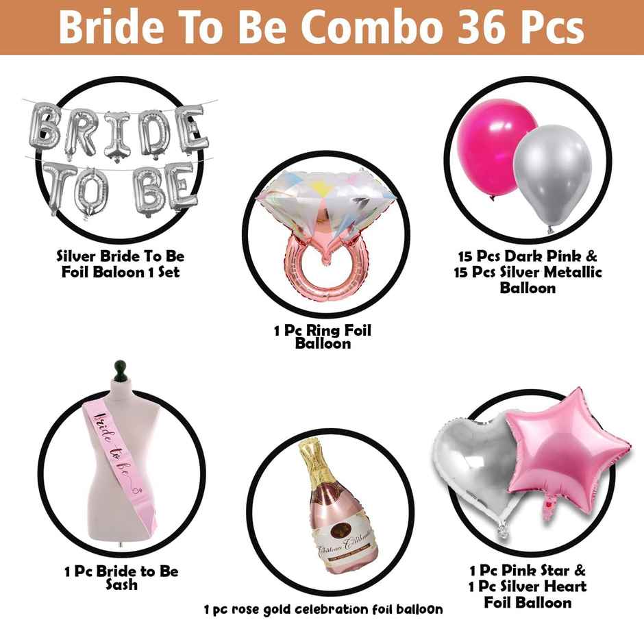 Party Propz Bride To Be | Spinster Bridal Shower | Ring Foil Balloons | Metallic Balloons