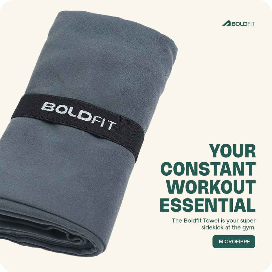 Boldfit Microfiber Gym Towel Ultra Soft Quick Dry Lightweight for Workout 55x42 cm