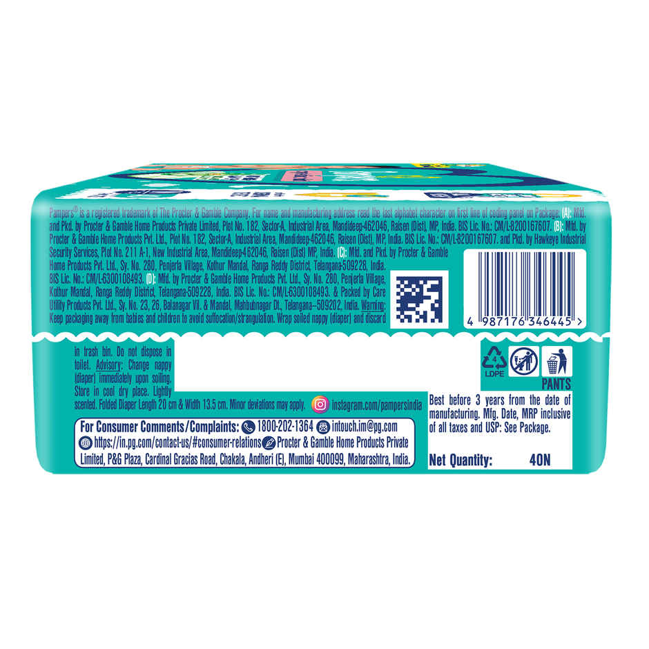 Pampers Complete Skin Comfort Pant Style Diaper | M | 40 pcs