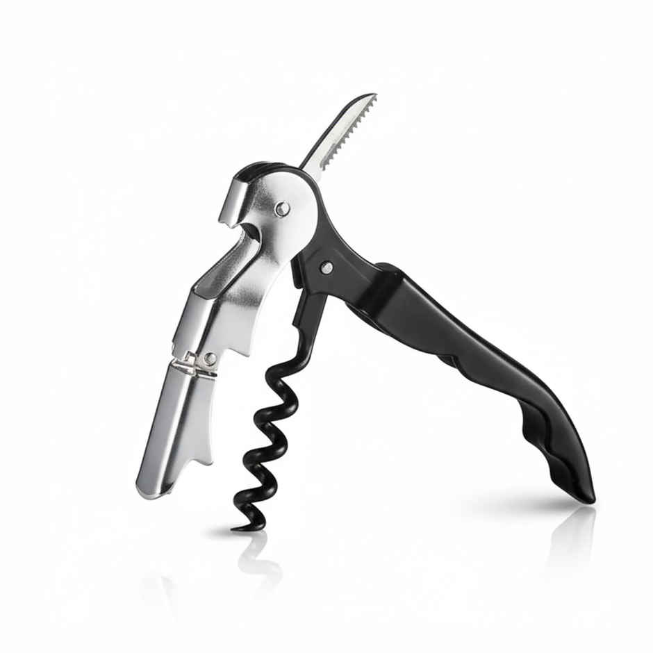 Perch Stainless Steel Corkscrew Manual Wine Opener | Silver
