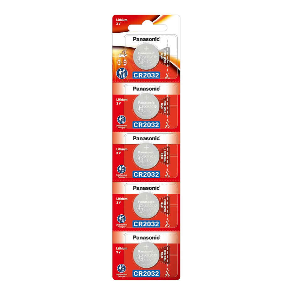 Panasonic Lithium Battery -Cr-2032 | Pack of 5