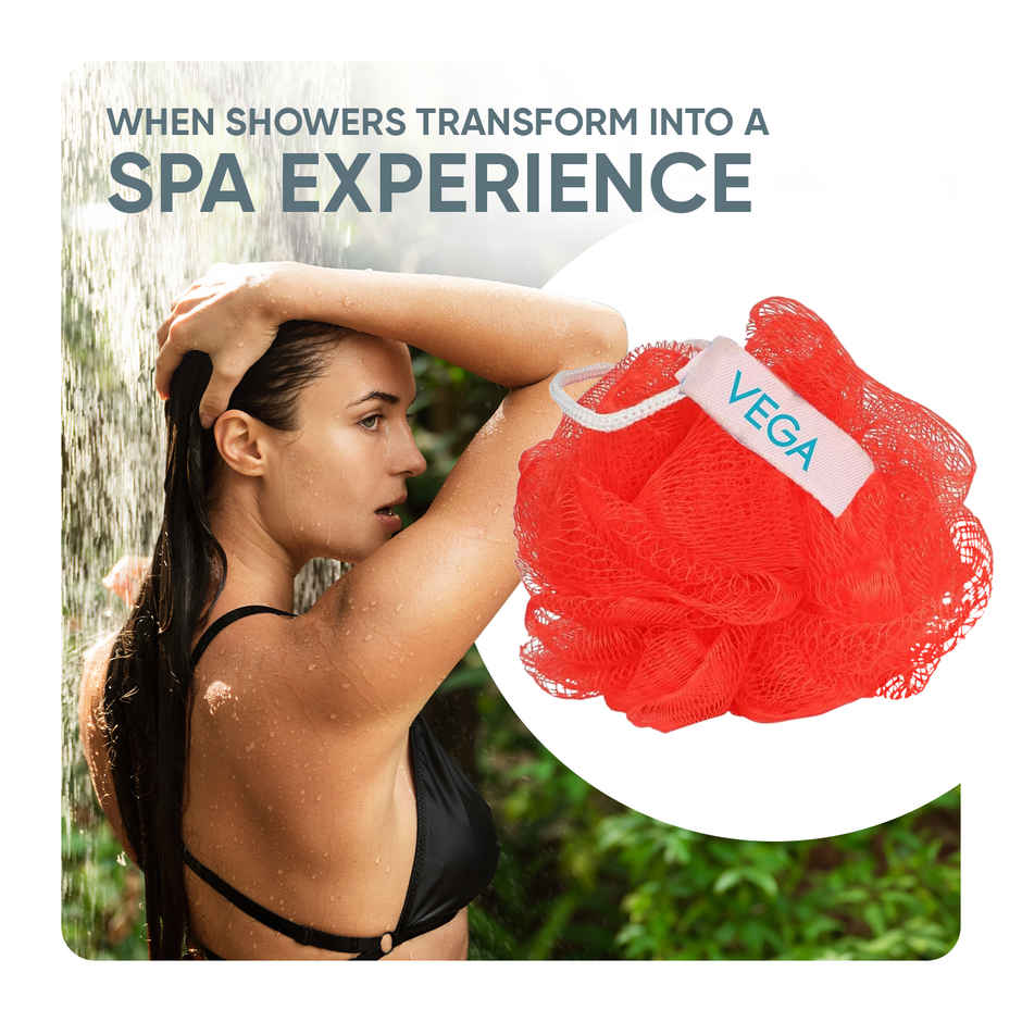 Vega Mini Bath Loofah Sponge Remove Dead Skin for Men & Women, Pack of 2 (BA-3/12)