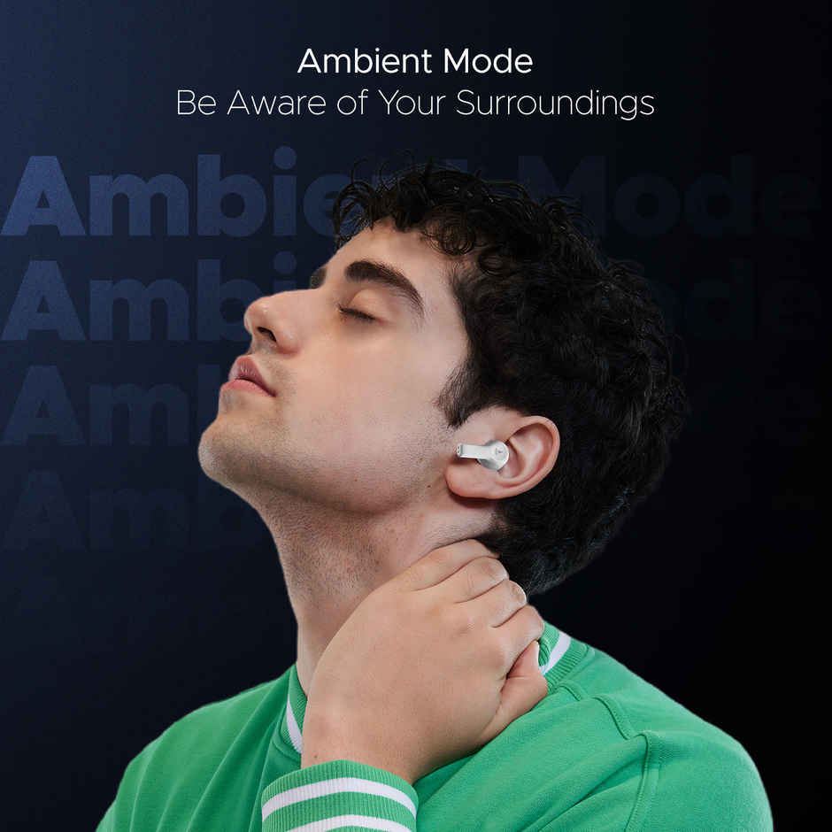 boAt Nirvana Lucid w/ 32 dB ANC, Multi-Point Connectivity, in-Ear Detection, 60HRS Playback, Hearables App, 4 Mics ENx, IPX5 Truly Wireless in Ear Earbuds, TWS Ear Buds(Zinc White)