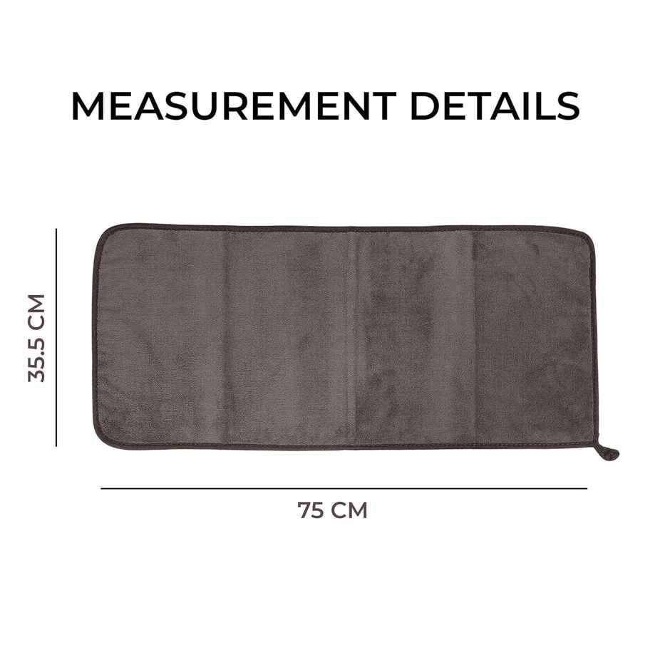 Cutting EDGE Microfiber Car Cleaning Cloth|Multipurpose for Car & Home|Set of 2|Dark Grey |75x35.5cm