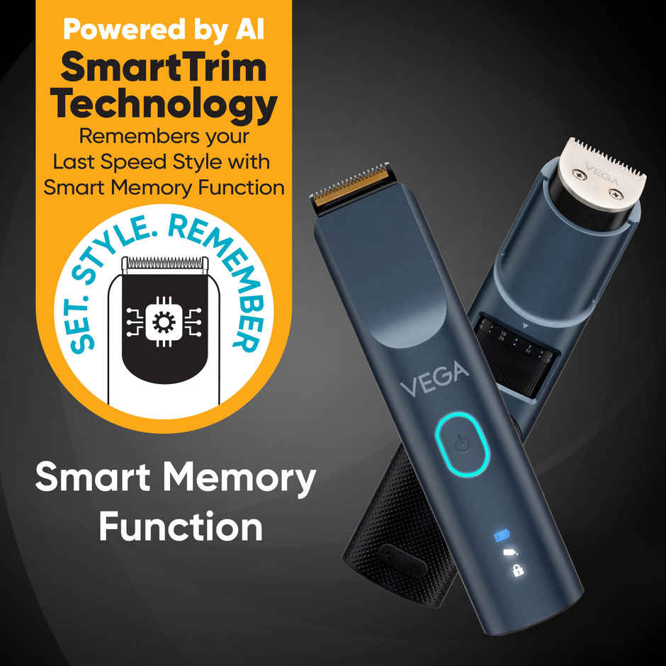 Vega SmartOne S2 Trimmer for Men with 160 mins Runtime, USB Type C, IPX7 Waterproof (VHTH-31)
