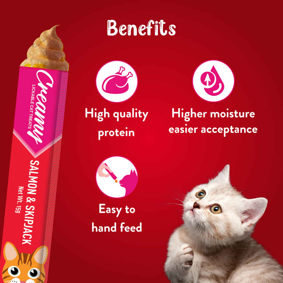 Drools Creamy Lickable Cat Treat - Salmon & Skipjack