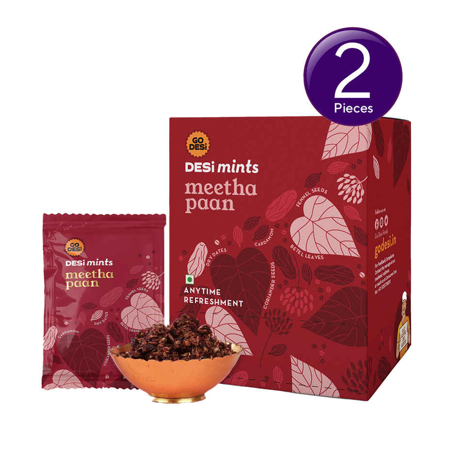 Meetha Paan, 12 Pcs | Mouth Freshener | by GO DESi Combo
