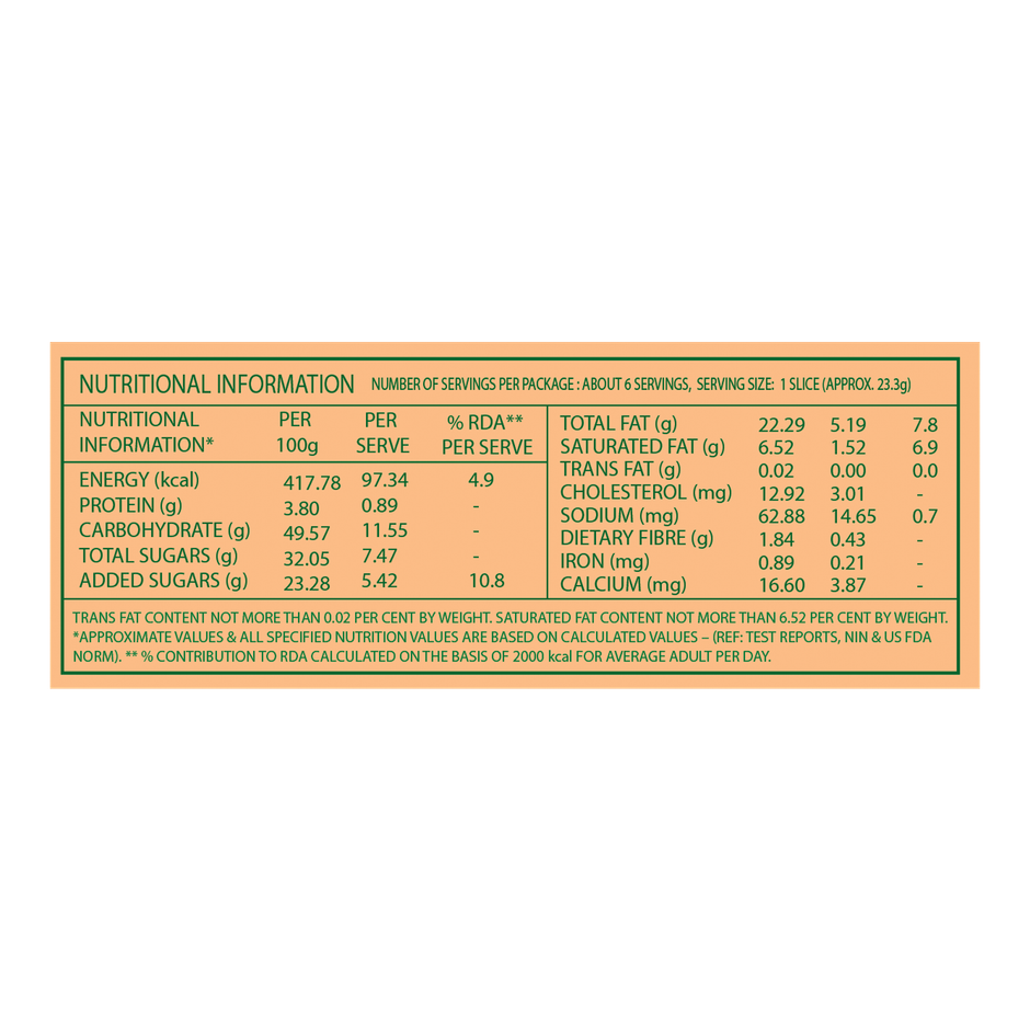 Elite Veg Dates Pudding Sliced Cake