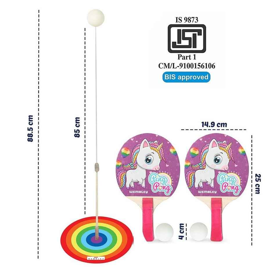 Wembley Table Tennis Trainer Toys For Kids For Boys Girls 10 Years And Above - Unicorn (design may vary)