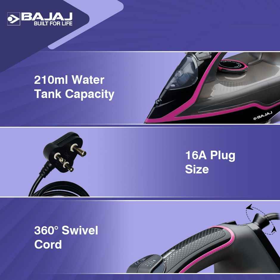 Bajaj Mx-35N 2000W Steam Iron - 16 A Plus for Big Socket