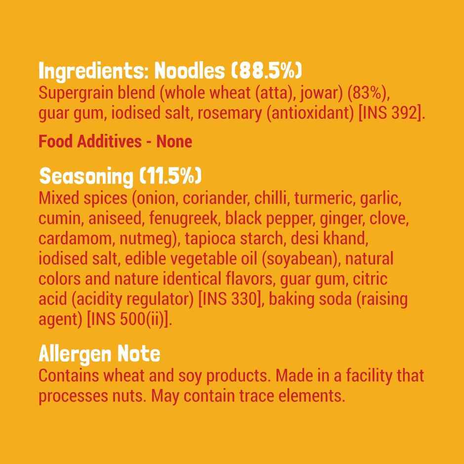 Slurrp Farm No Maida Instant Millet Noodles - Magic Masala Not Fried Millet Noodles | Pack Of 4