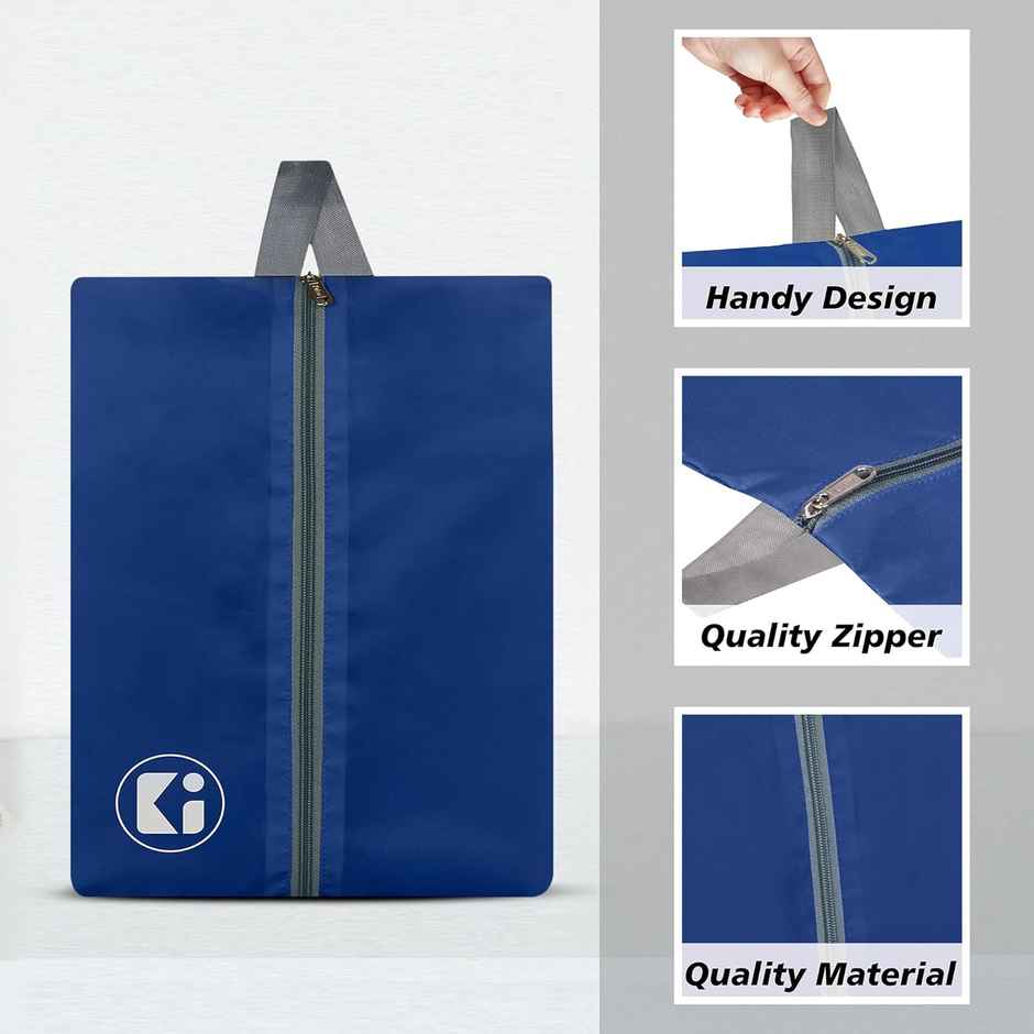 Kuber Industries Parachute Travel Shoe Organizer|Pack of 6|Royal Blue
