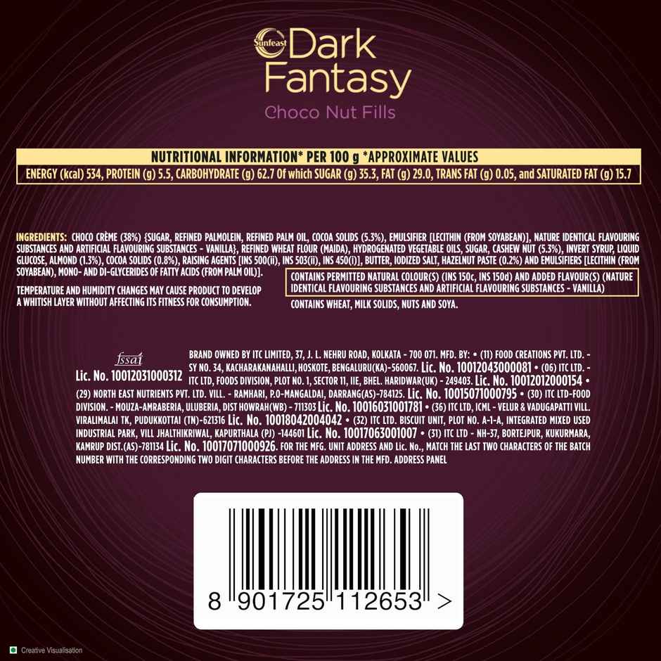 Sunfeast Dark Fantasy Choco Nut Fills Cookies