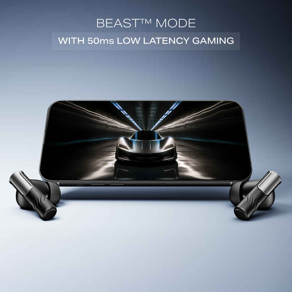 boAt Nirvana Ivy Pro Head Tracking, 52dB Hybrid Adaptive ANC, Titanium Dual Drivers | Crystal Black