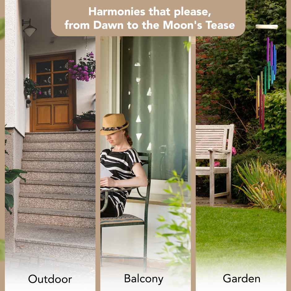 Ekhasa Positive Energy Aluminium Wind Chimes For Home, Balcony, Outdoor, Garden Decoration