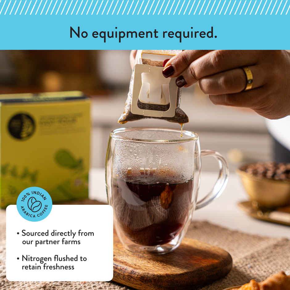 Blue Tokai Easy Pour Attikan Chocolate Medium Roast Hot Brew Coffee Combo