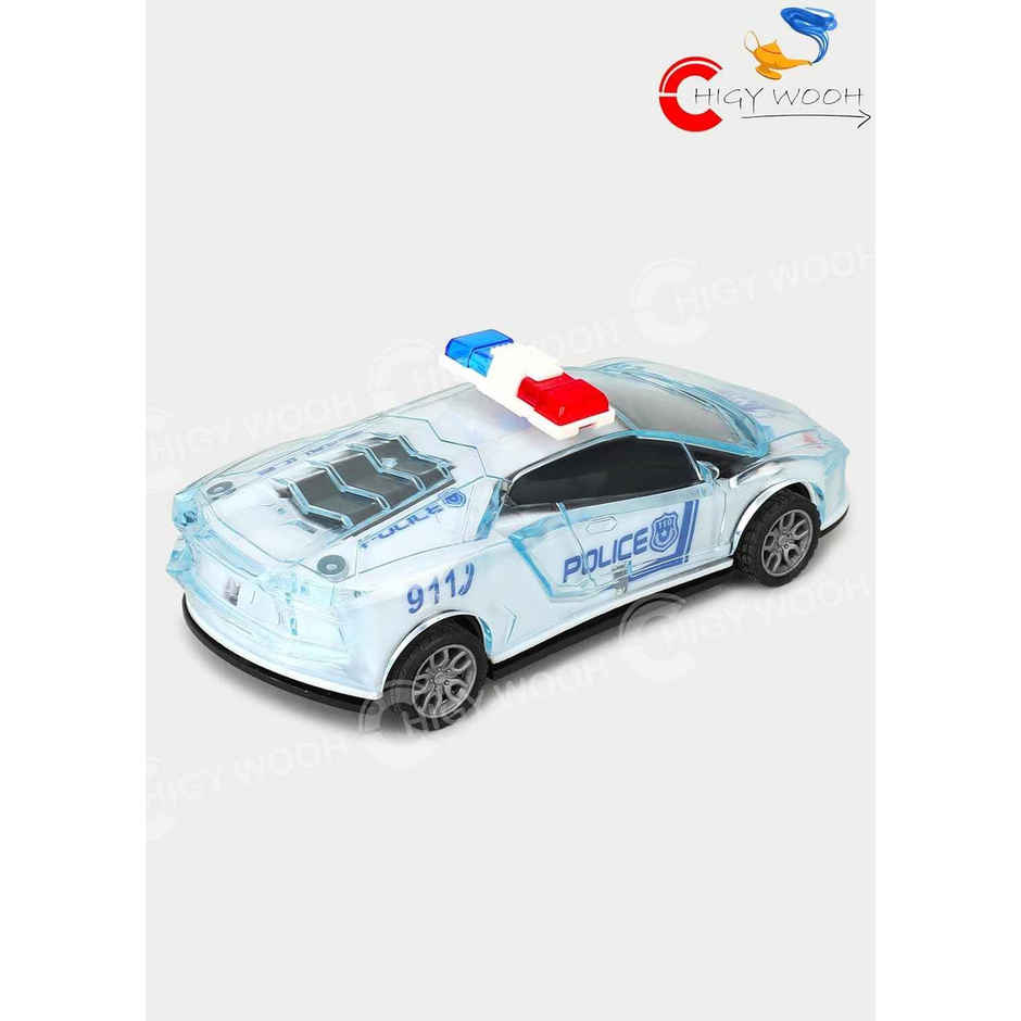 Chigy Wooh Police Car with Lights, Push & Go Powered, Siren Sound Vehicle for Kids