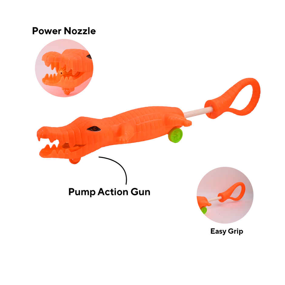 Free Wheel Croco 2 In 1 Pipe Pichkari | Tota | Assorted 