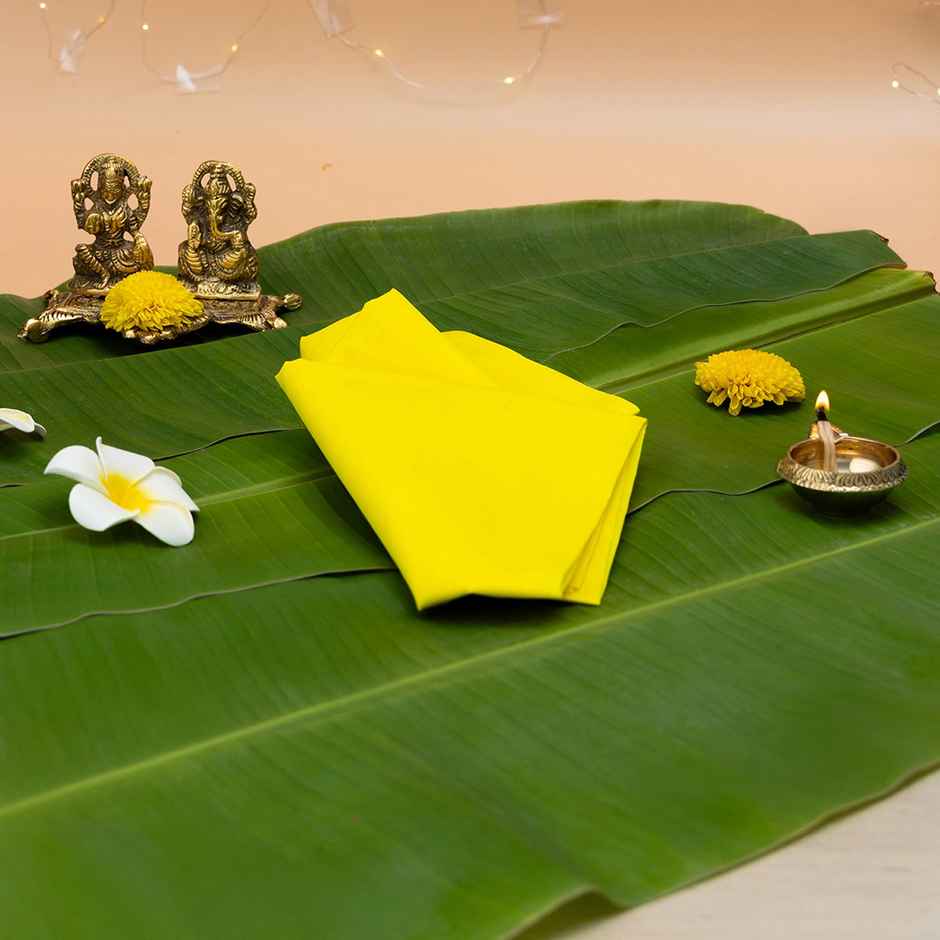 Pooja Cloth | Yellow | 1.25 m x 0.8 m | Jai Kashi