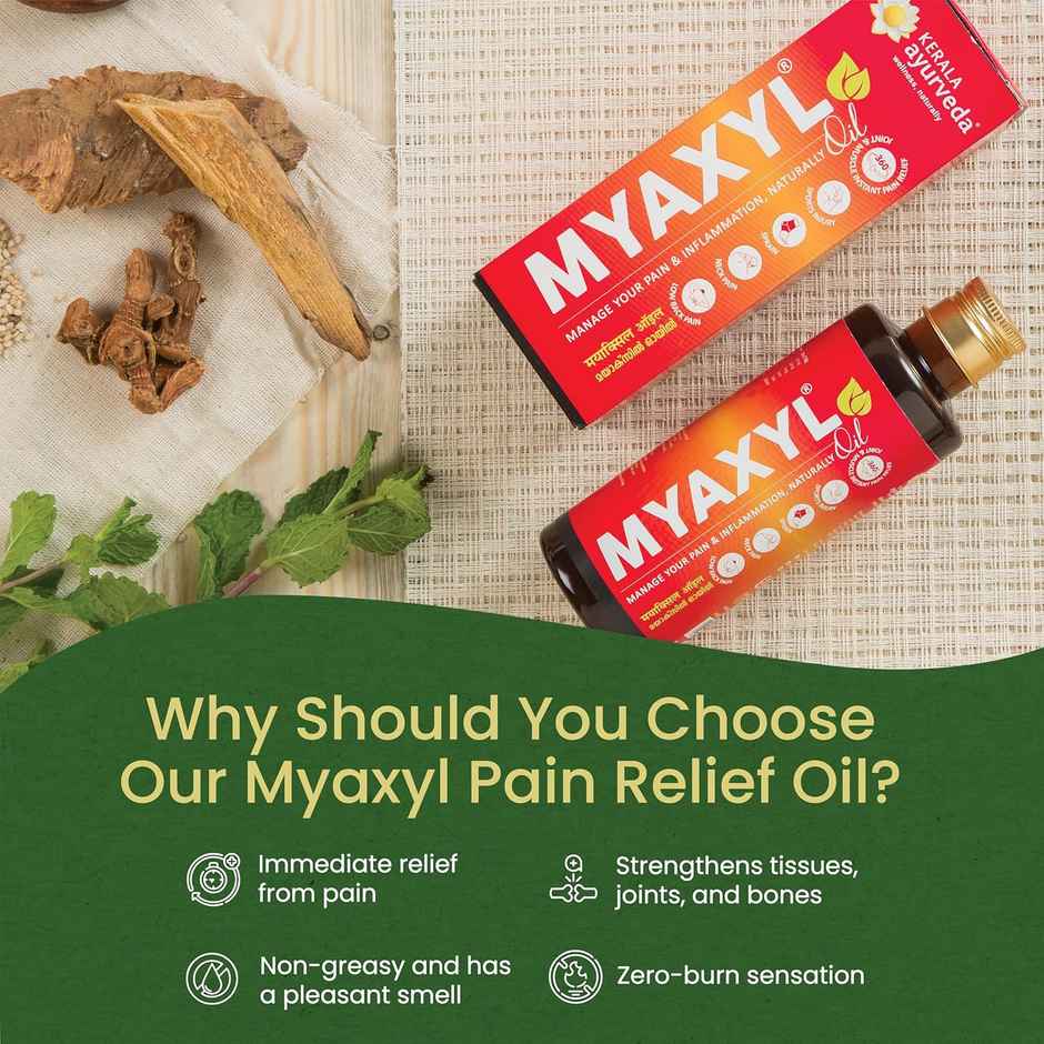 Kerala Ayurveda Myaxyl Joint Pain Relief Oil |Ideal With Hot bags, knee caps, Ankle & Other support