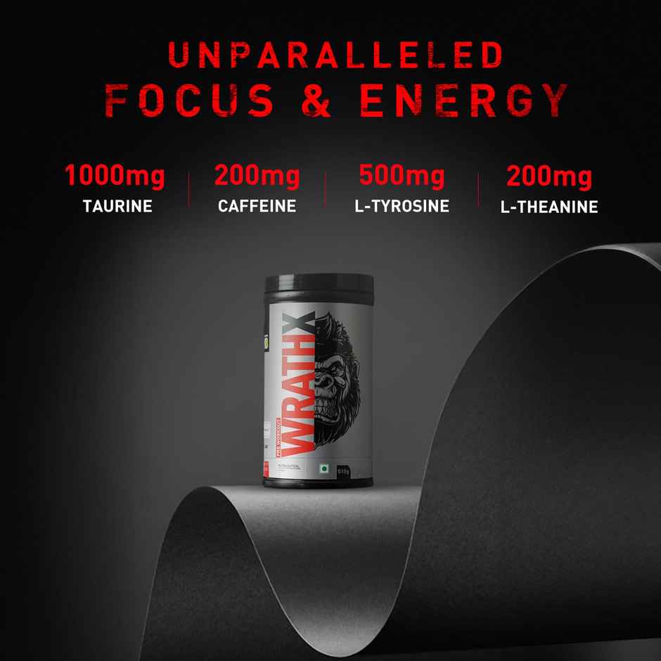 MuscleBlaze Pre Workout WrathX, (Fruit Fury, 30 Servings)