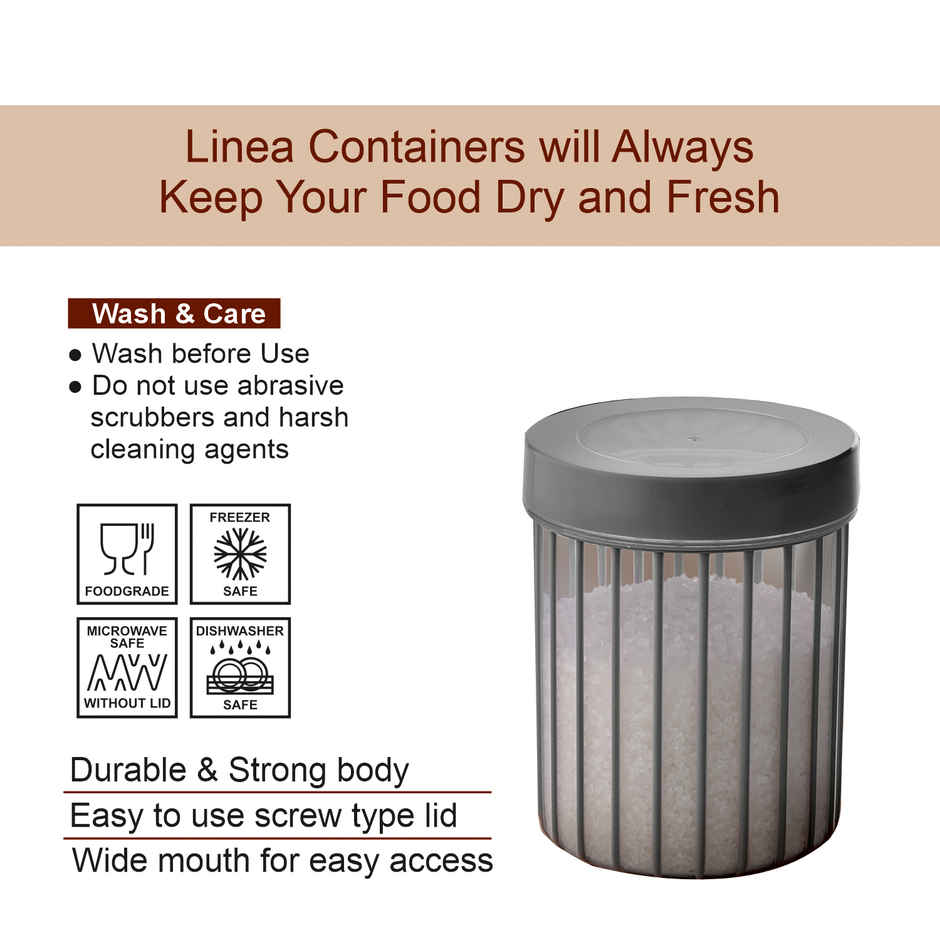 Joyo Better Home Linea Container 780 ml (3 Pcs Set)- Grey