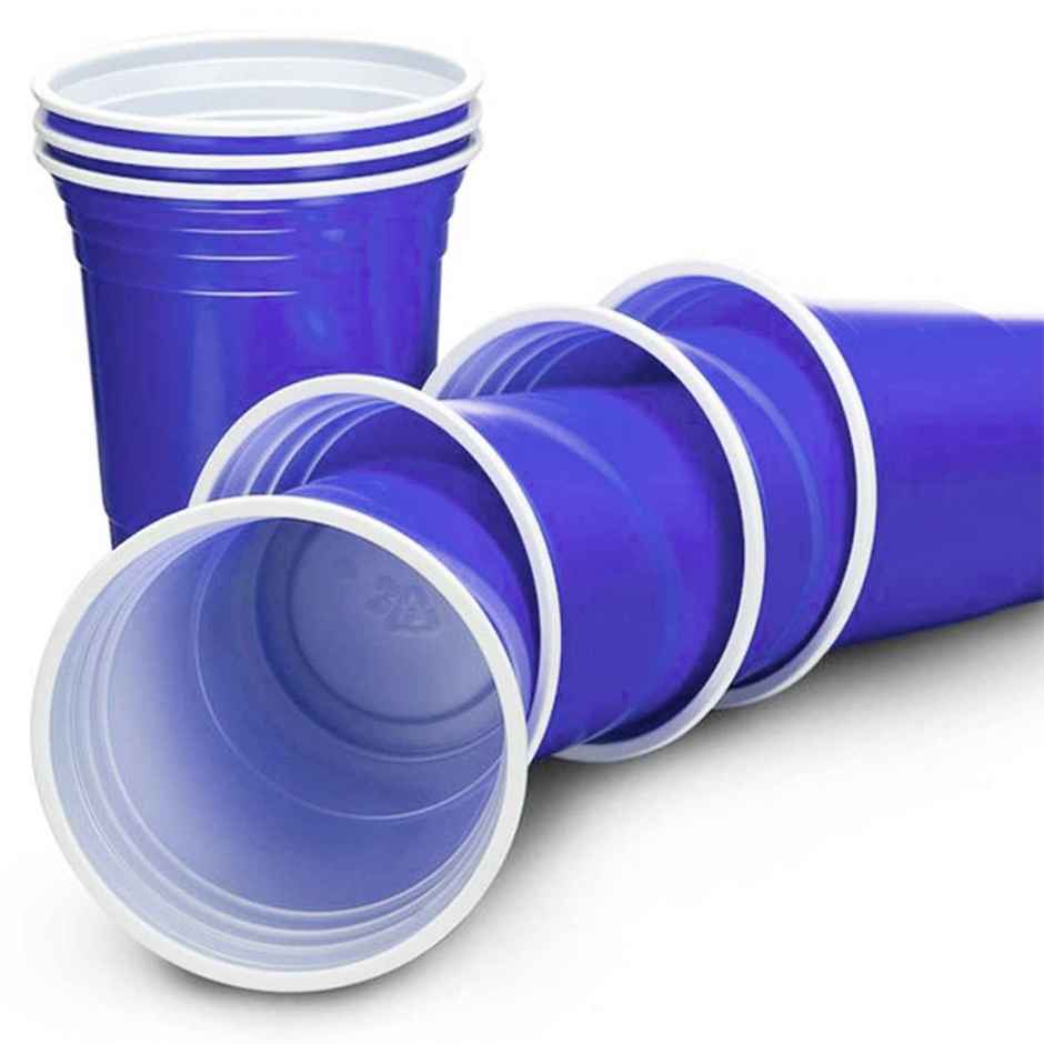 Beer Pong Party Drinking Glasses | Pack of 10 | Blue | Ezee