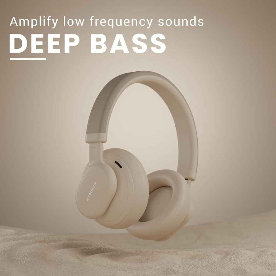 Hammer Touch Control Bash Max Over The Ear Wireless Bluetooth Headphones With Mic - Apricot