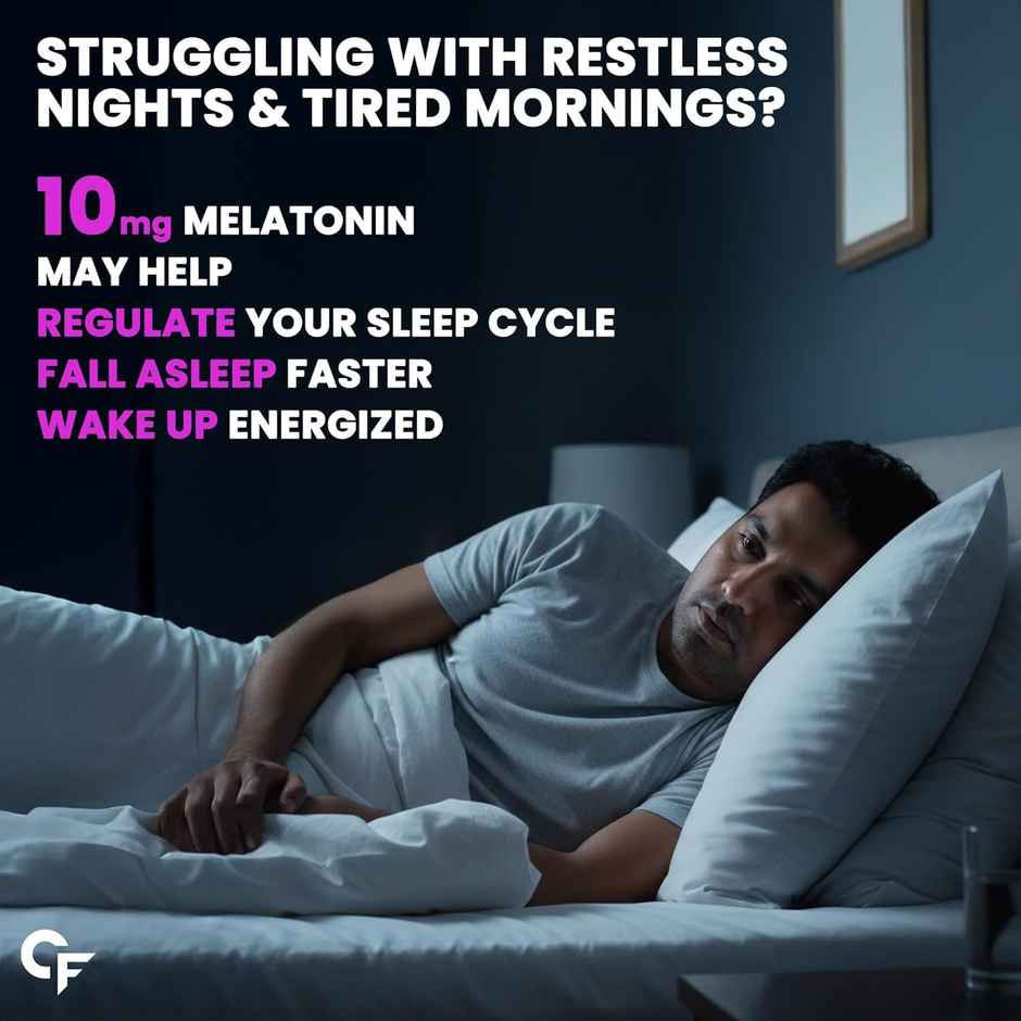 Carbamide Forte Melatonin 10mg sleep Gummies with TAGARA, L Tryptophan & Vitamin B6 Sleep Supplement