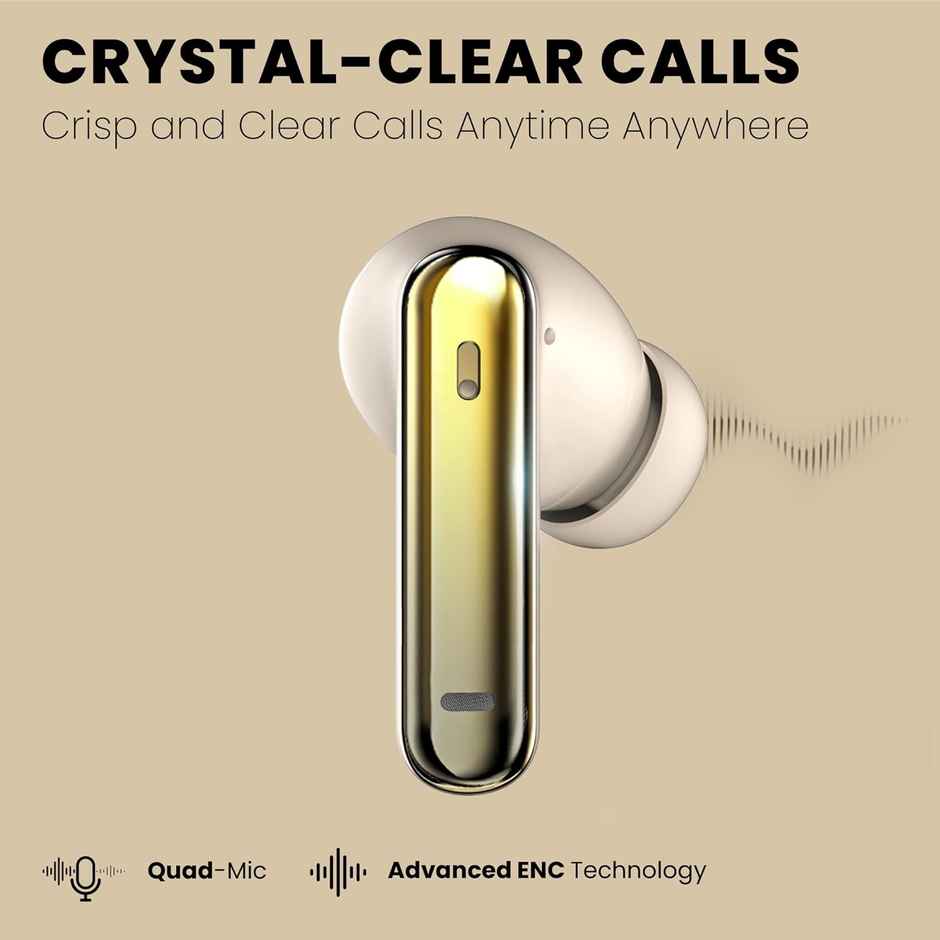 truke Buds Q1 Lite Truly Wireless Bluetooth Earbuds with 4Mic ENC, 48H Battery - MintGreen