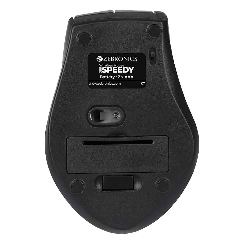 Zebronics Speedy Black Plus Grey SPEEDY, 2.4GHz, WIRELESS MOUSE