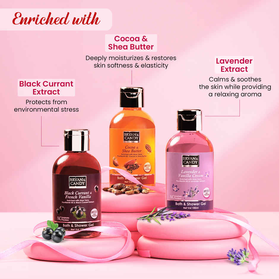 Bryan & Candy Luxurious Shower Gel Combo Kit | Gift Set | Pack Of 3