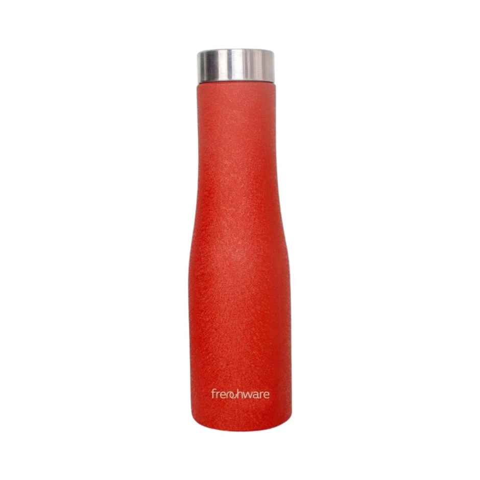 Frenchware Premium Textured 1 L Stainless Steel Water Bottle, Scratch | Resistant, Rust | Free | Red