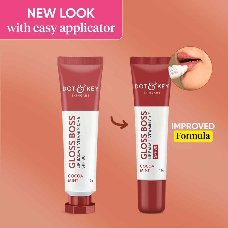 Dot & Key Gloss Boss Tinted Lip Balm SPF 30 Vitamin C + E - Cocoa Mint Combo   