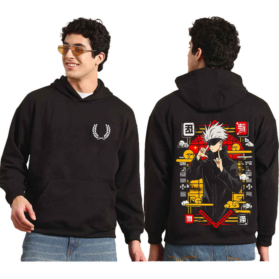 Billyball Men's Gojo Naruto Hoodie | Black - L