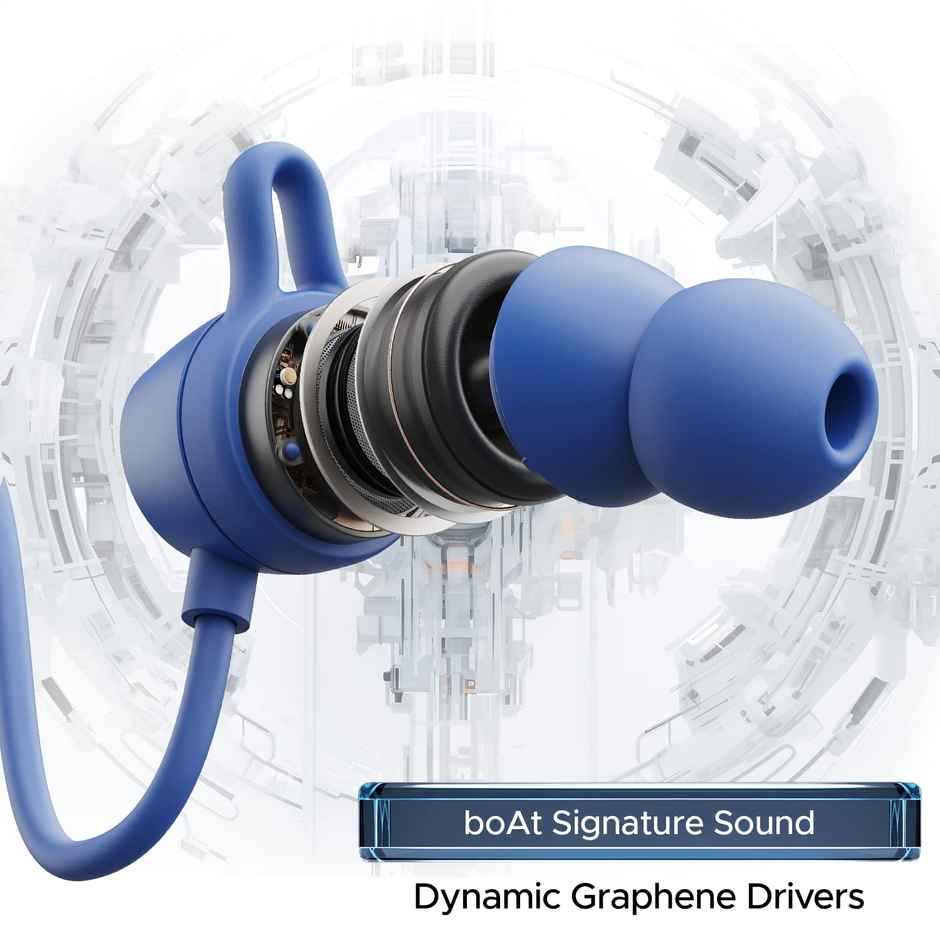 boAt Rockerz 255 Touch BT Neckband w/ 30H Playtime, Full Touch Controls & Spatial Audio (Deep Blue)