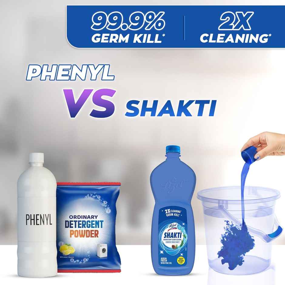 Lizol Aqua Fresh Shakti Disinfectant Floor Cleaner Combo