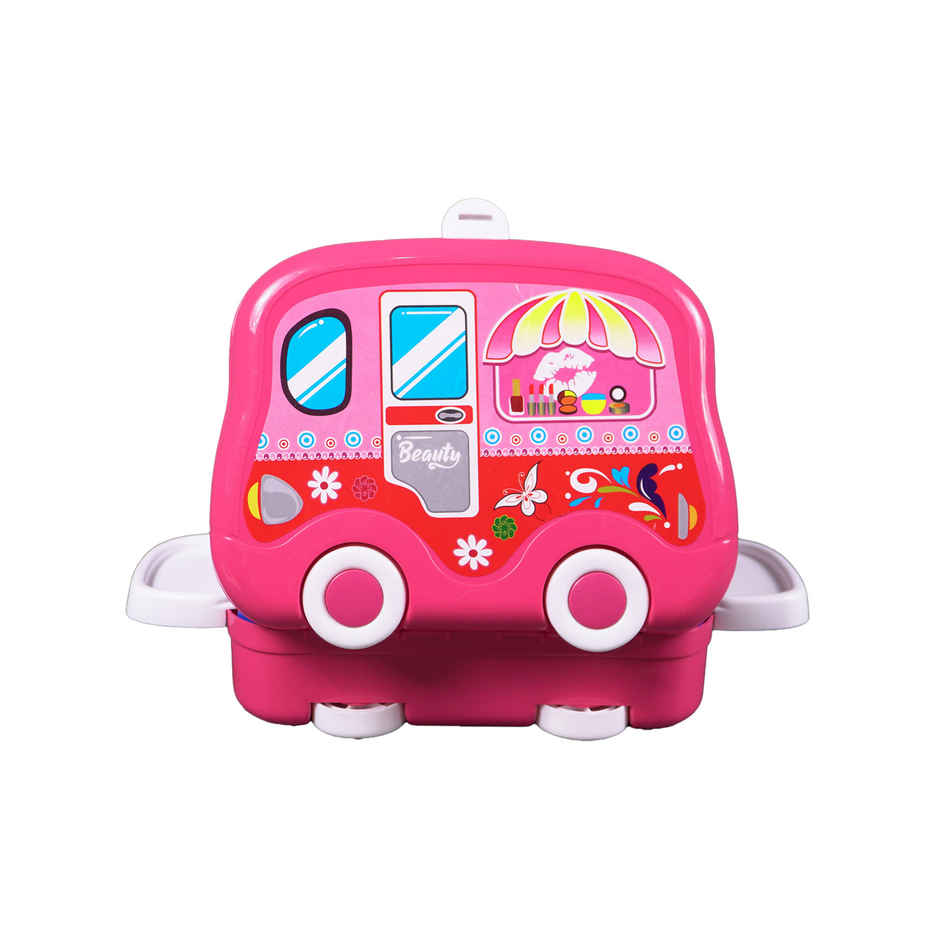 Toyshine Plastic Carry Along Beauty Set Toy with Briefcase and Accessories (Multicolour)