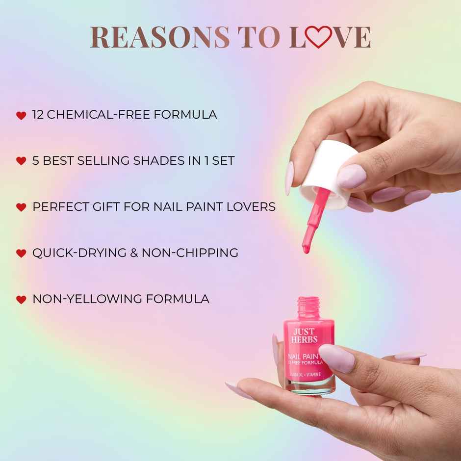 Just Herbs Party Ready Nail Paint Set