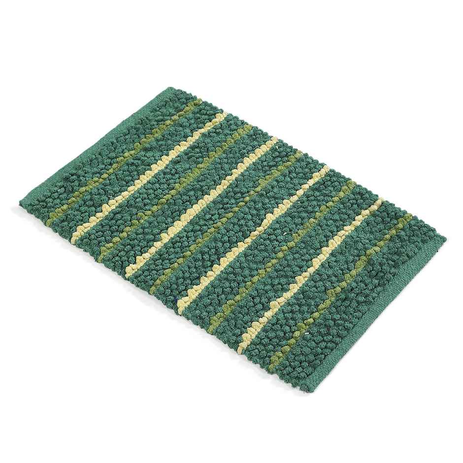 Status Cotton Stripe Floor Mat | 38 x 58 Cm | Green