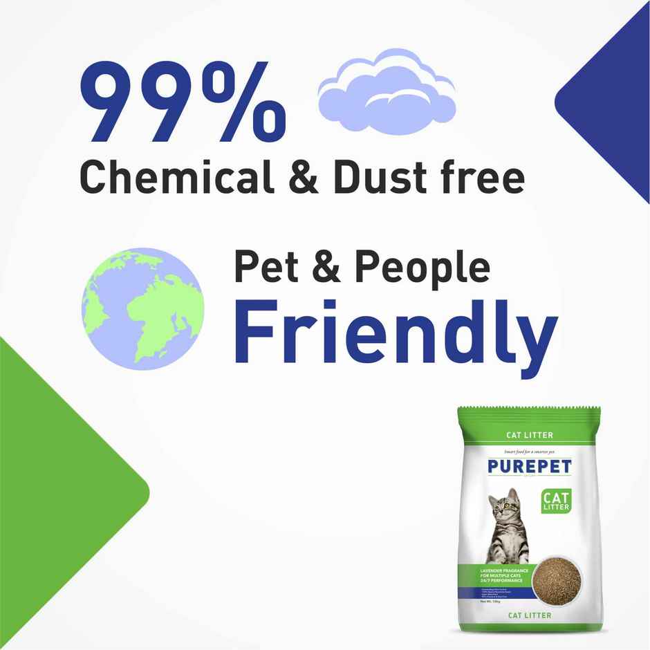 Purepet Lavender Fragrance Cat Litter for Multiple Cats Pet Litter Tray Refill