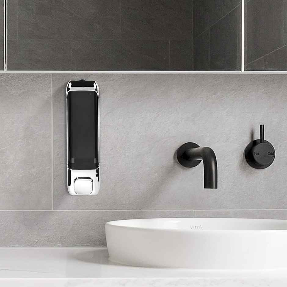 Plantex ABS Plastic Handwash Dispenser for Shampoo Body Lotion - Chrome Finish